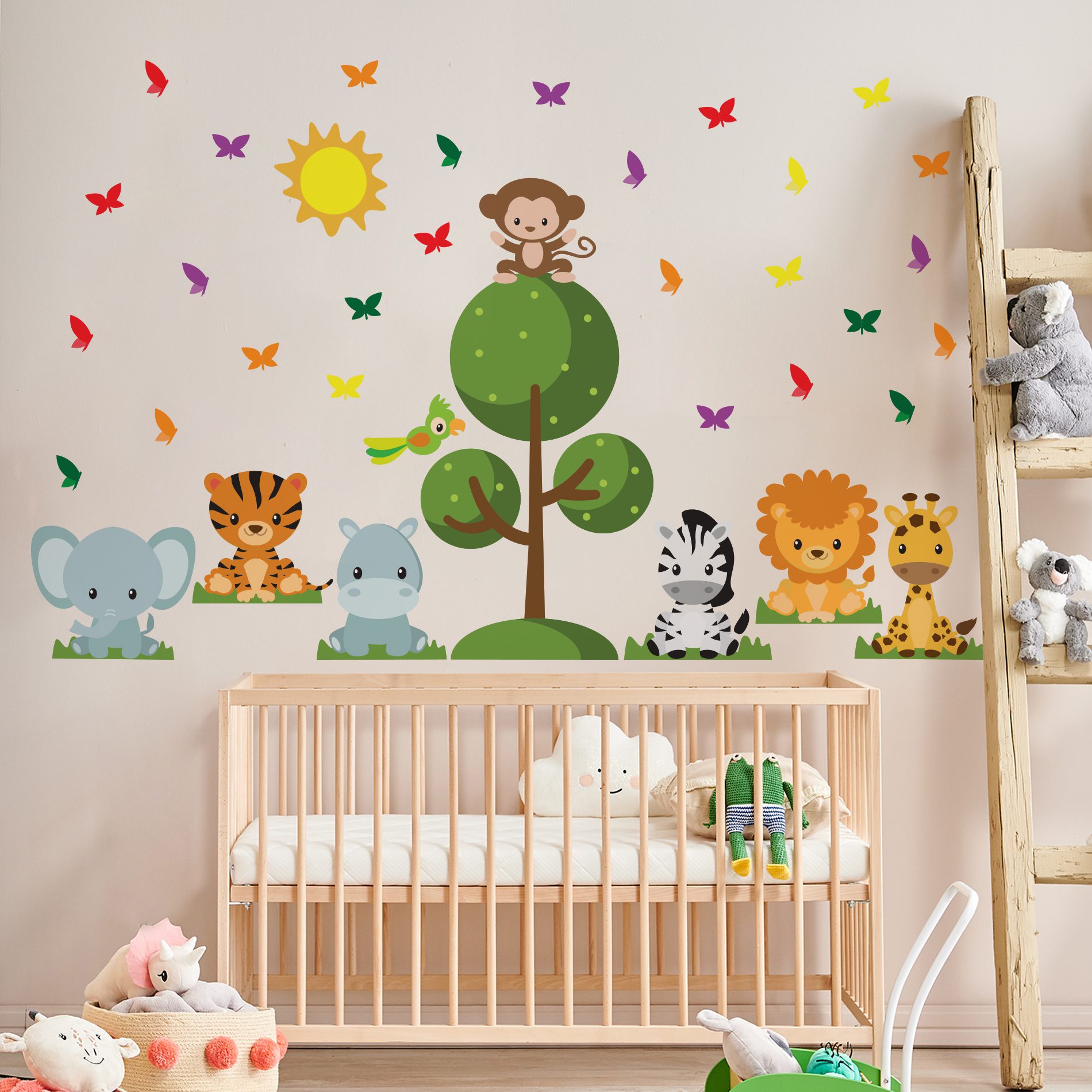 Adesivo de Parede Safari Baby para Quarto Infantil