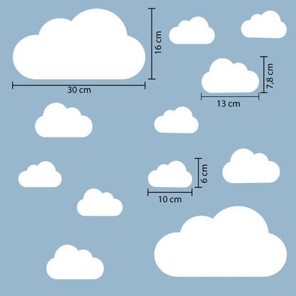 Adesivo de Parede Nuvens Brancas