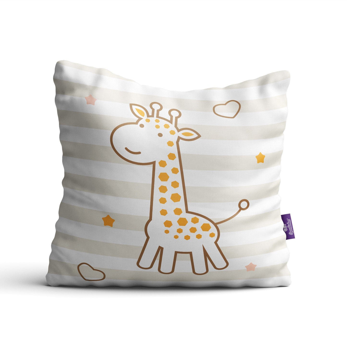 Almofada Infantil Girafa para Quarto de Bebê 35x35cm