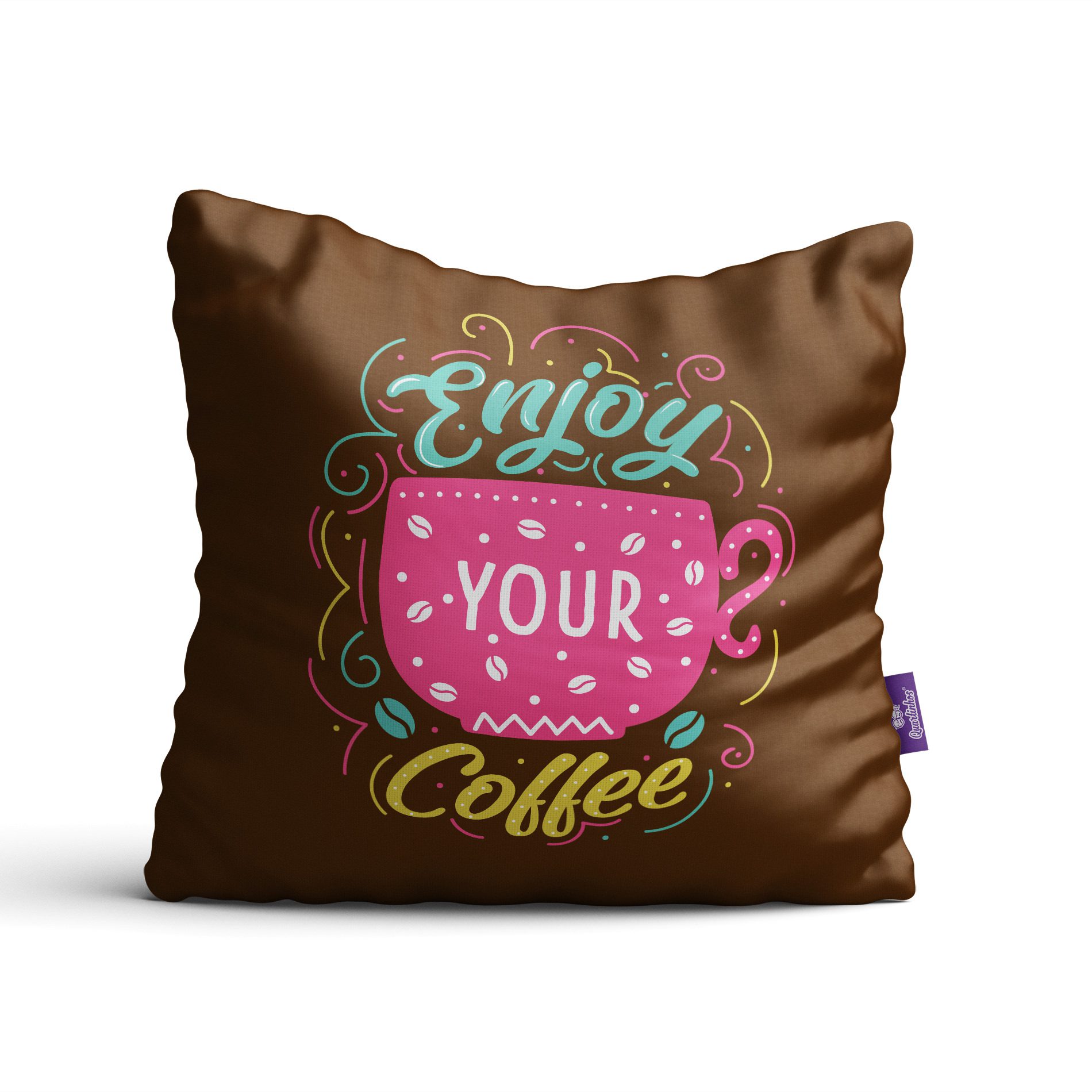 Almofadas com Frases Café Decorativas