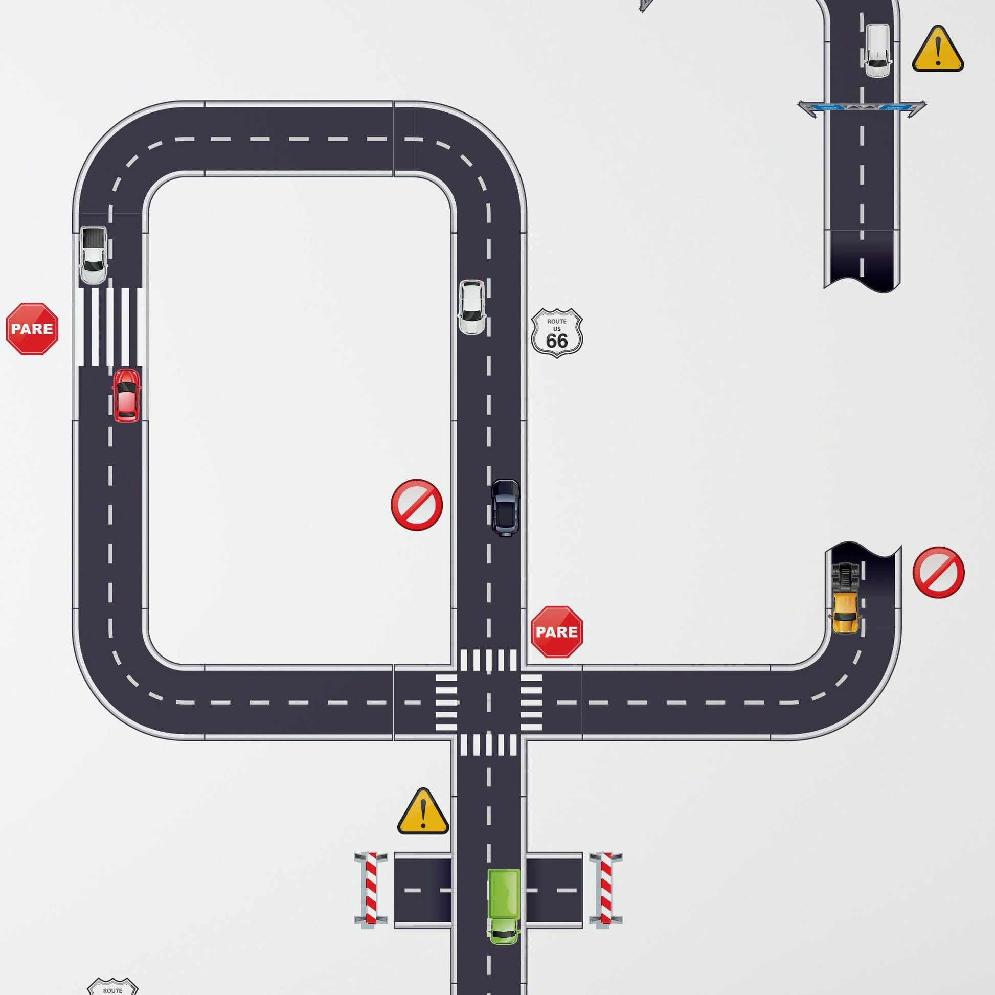 Adesivo de Parede Quarto Infantil Ruas e Carros