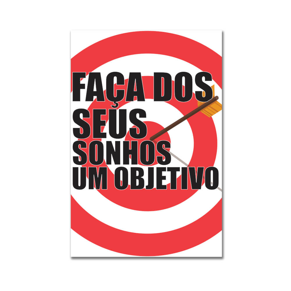 Placa Decorativa MDF Objetivo 30x40