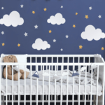 Adesivo de Parede Nuvens e Estrelas para quarto infantil 24un