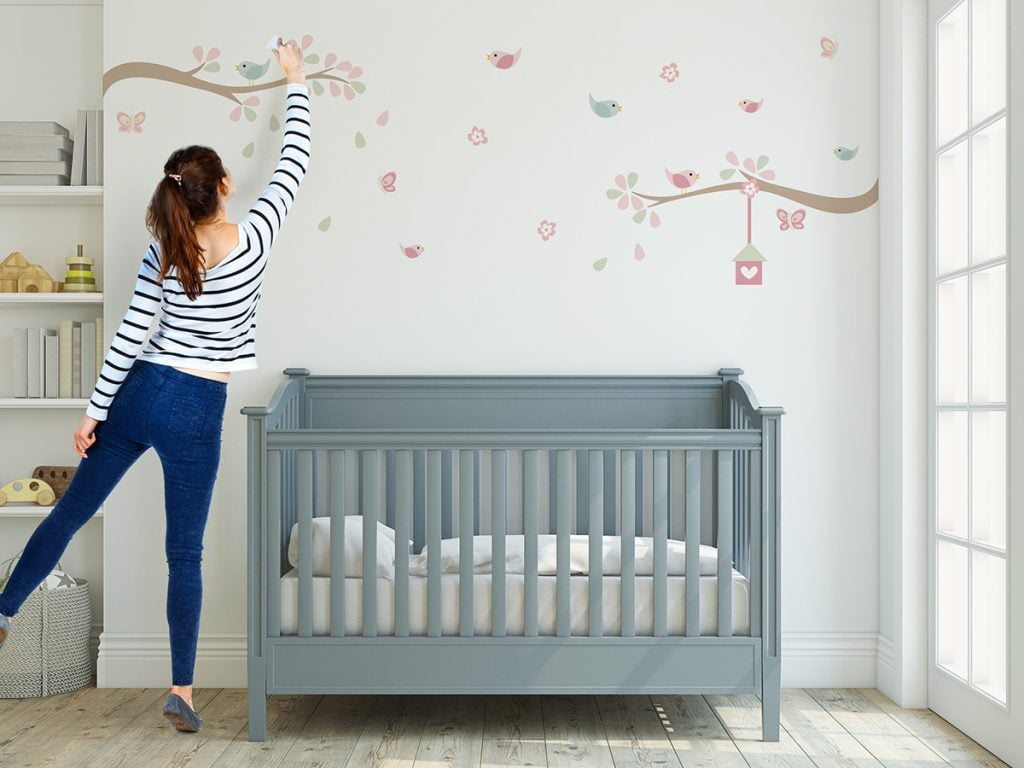 Adesivo de Parede Infantil Galhos e Pássaros Passarinhos