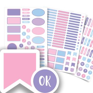 Etiquetas escolares personalizadas Menina Rosa Jumbo