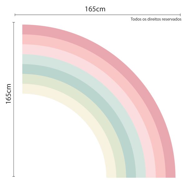 Adesivo de parede manina arco iris