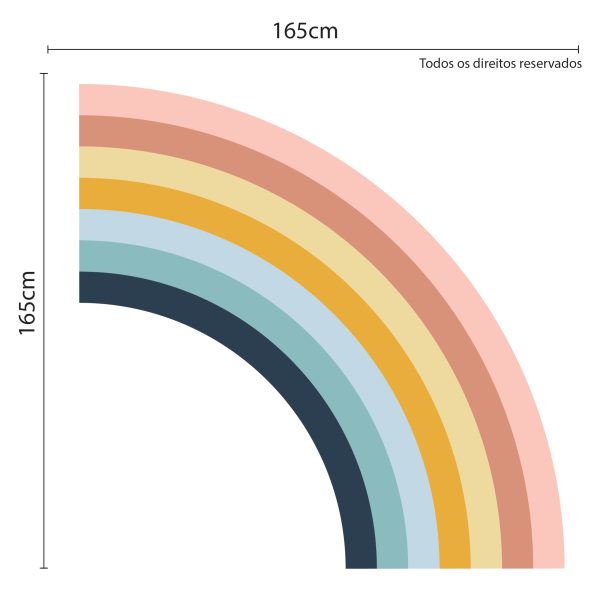 Adesivo de parede manina arco iris