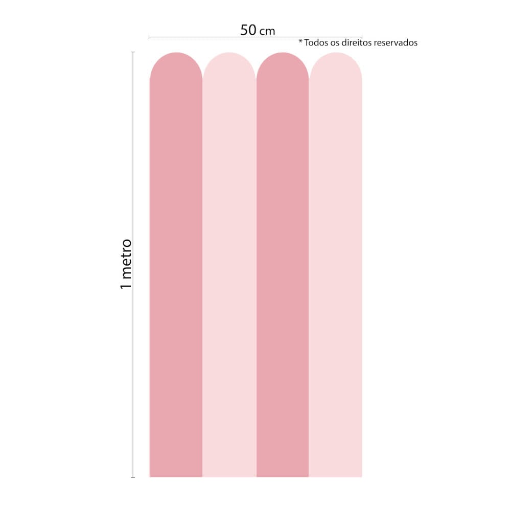 Adesivo de Parede Para Quarto de Menina Cerca Tons de Rosa - Imagem 3