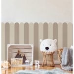 Adesivo de Parede Infantil Cerca Marrom Madeira