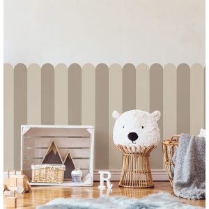 Adesivo de Parede cerca tons de marrom quarto infantil
