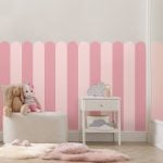 Adesivo de Parede Para Quarto de Menina Cerca Tons de Rosa
