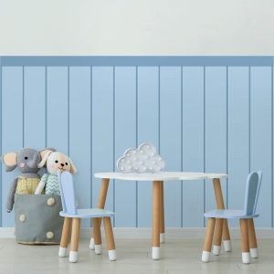 Adesivo de parede cerca ripada azul infantil