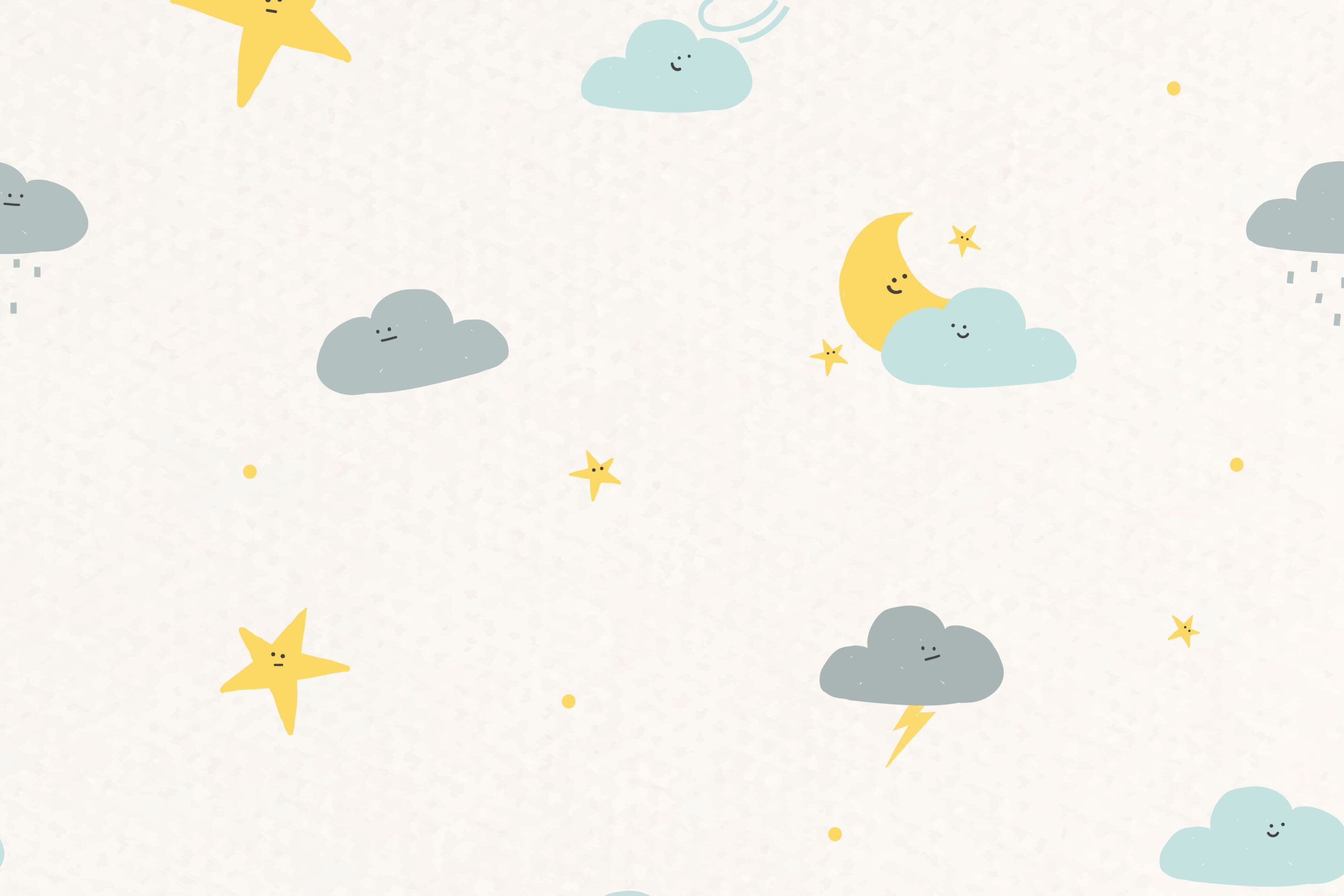 Night sky seamless pattern vector weather doodle background for