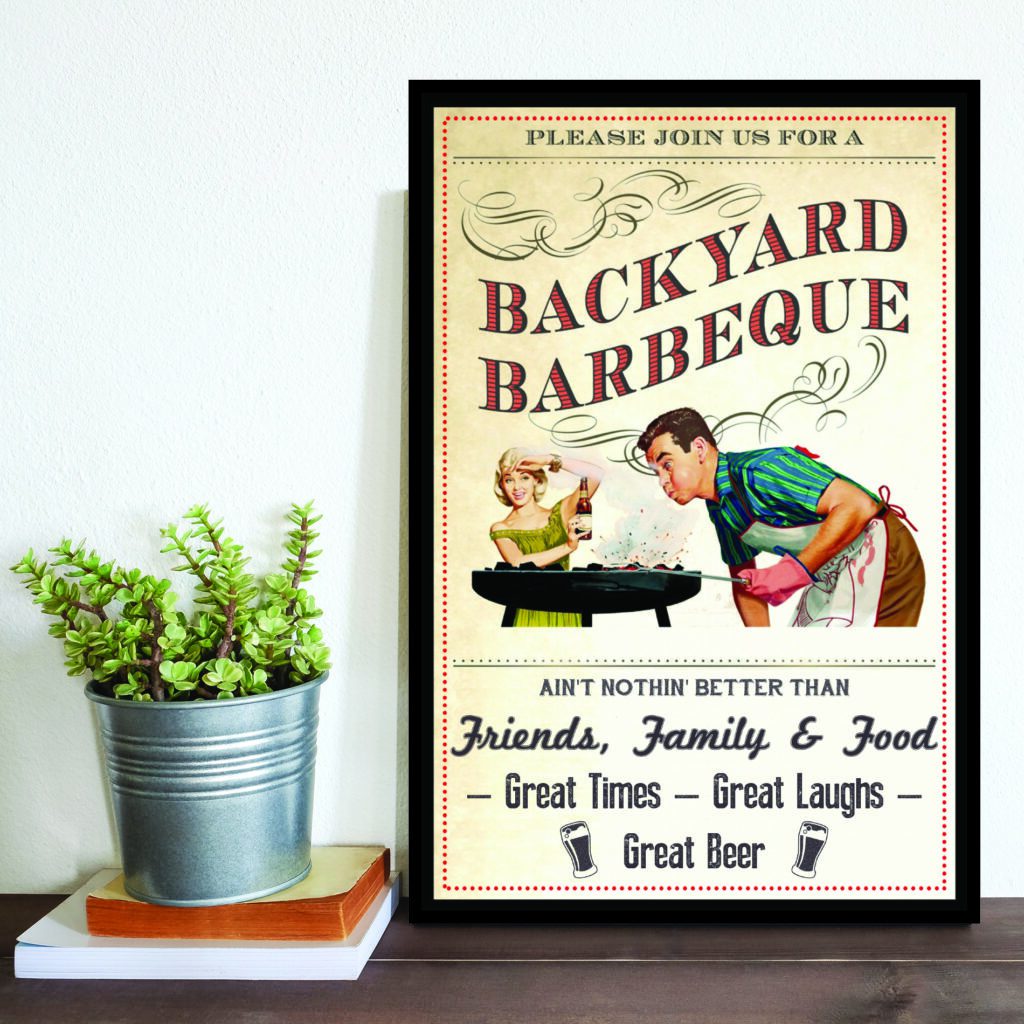 Placa Decorativa MDF Vintage Barbecue