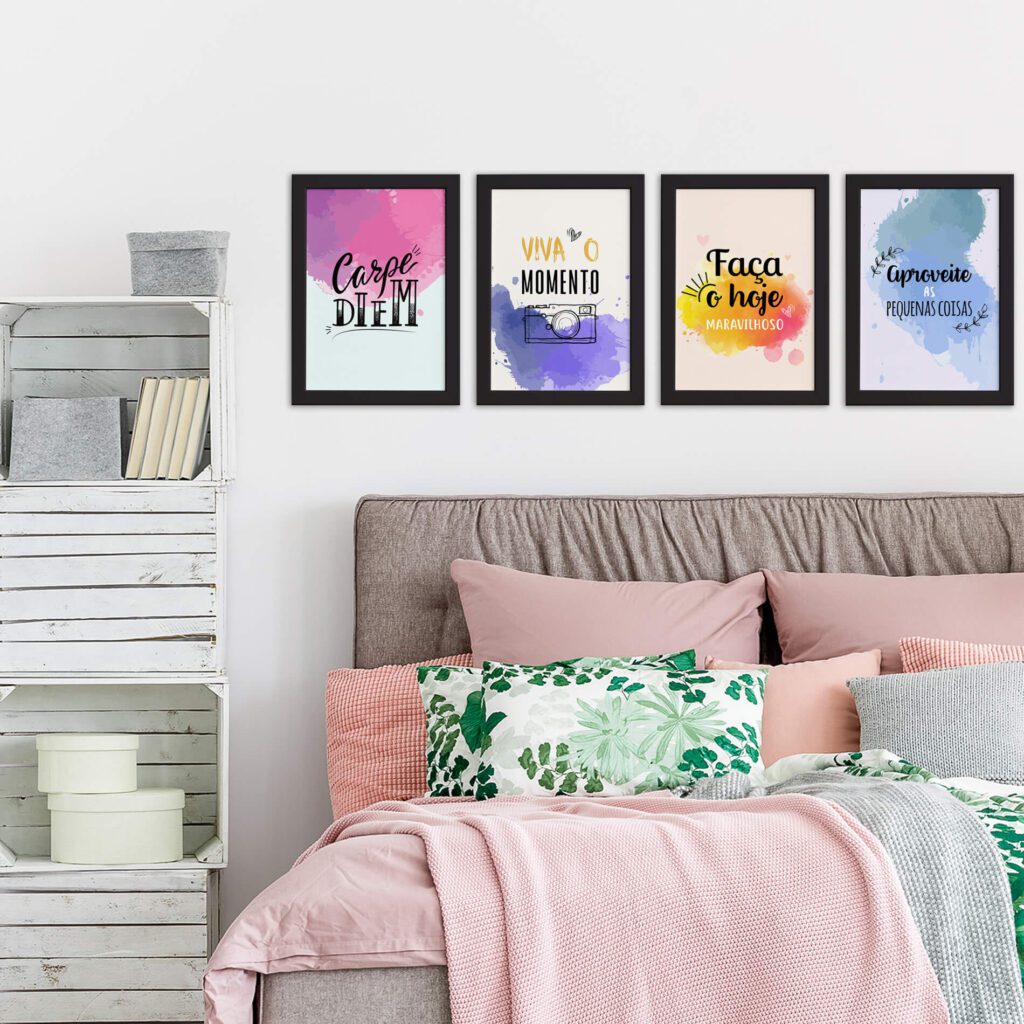 Quadros Frases Carpe Diem quarto de adolescente