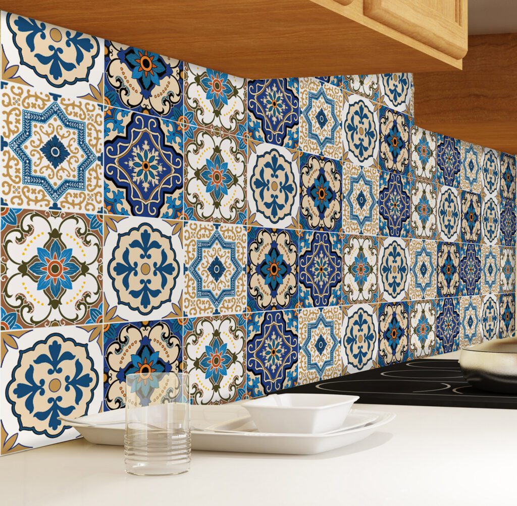 Adesivo de Azulejo Hidráulico Braga Cozinha