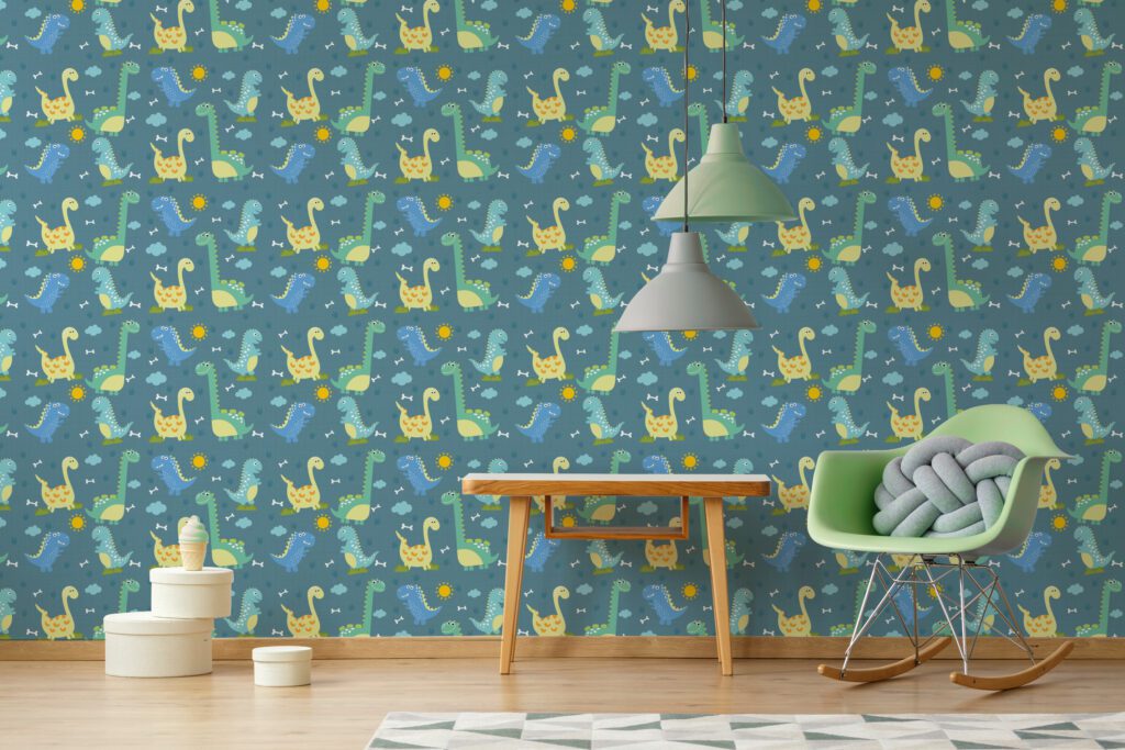 Papel de Parede Adesivo Dinossauro Baby Grande 57x270cm