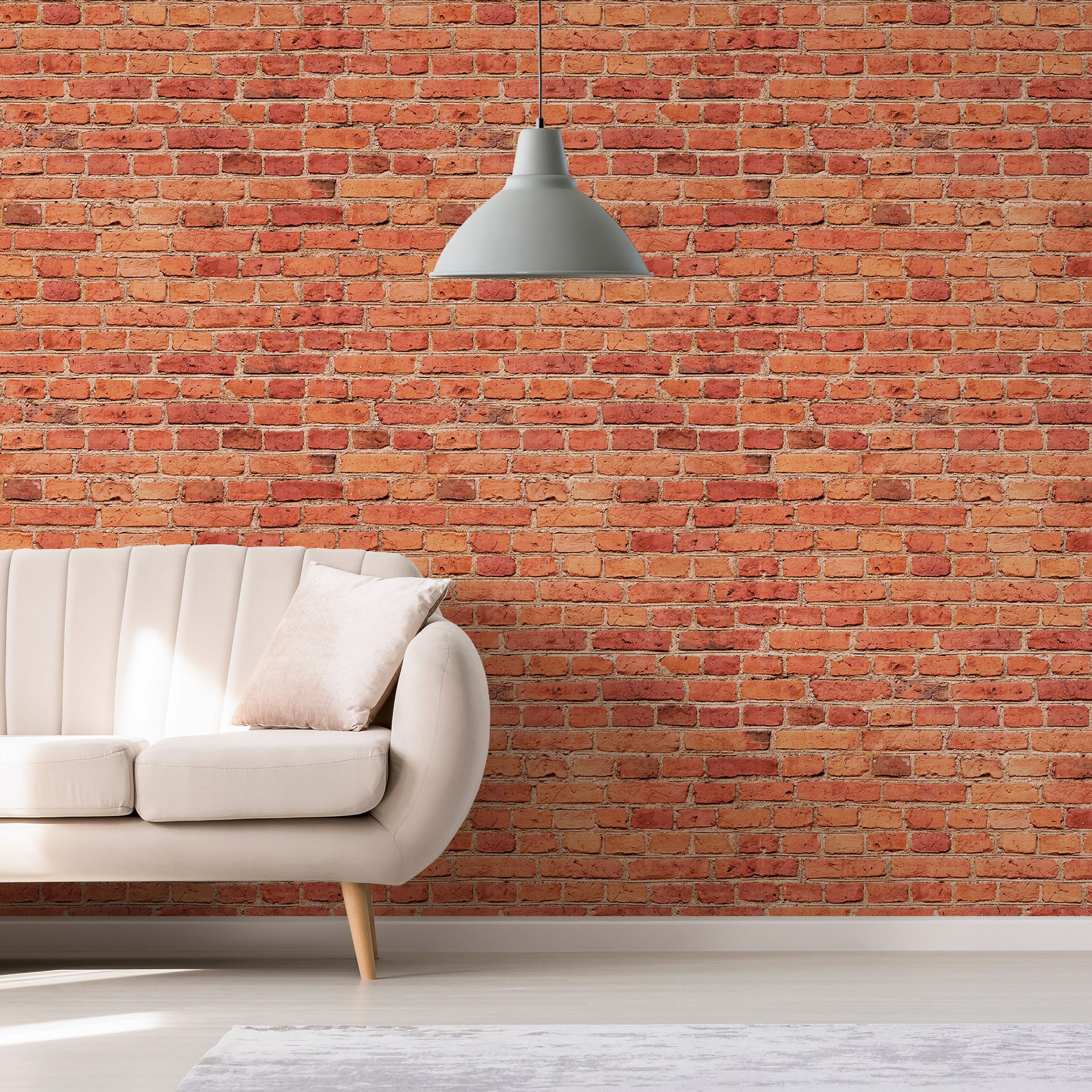 Papel de Parede Tijolinho Vermelho 3D 2,70×0,57m