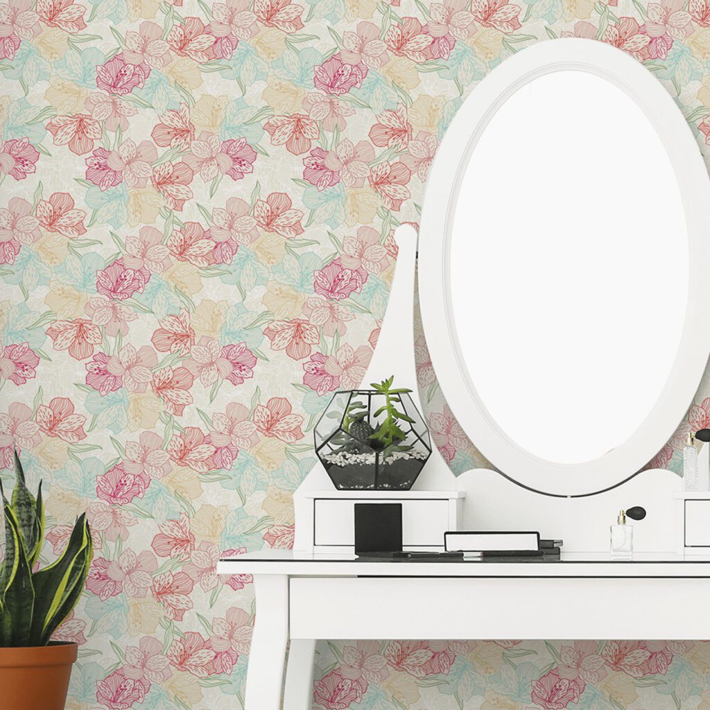 Papel de Parede Adesivo Floral