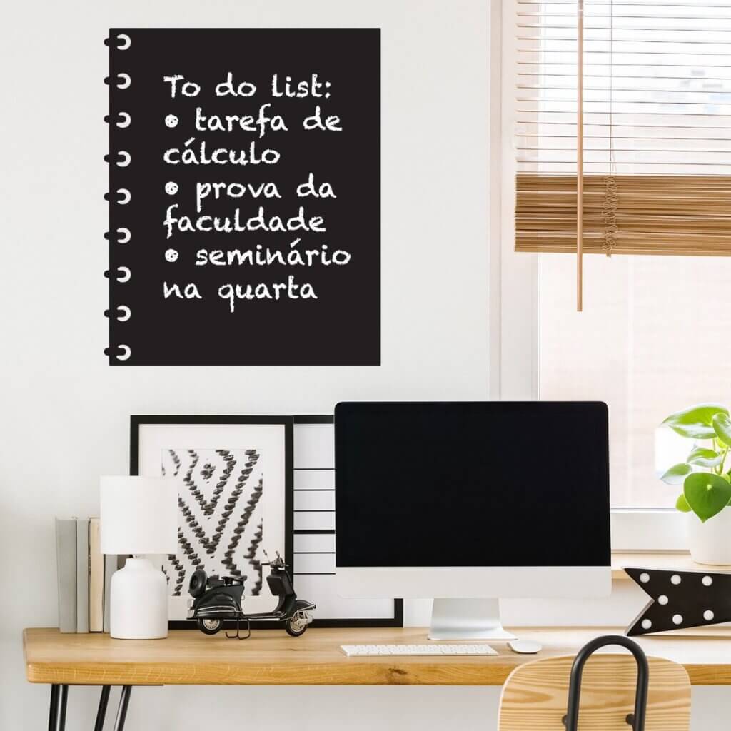 Adesivo de Parede Lousa Caderno