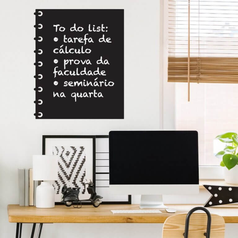 Adesivo de Parede Lousa Caderno