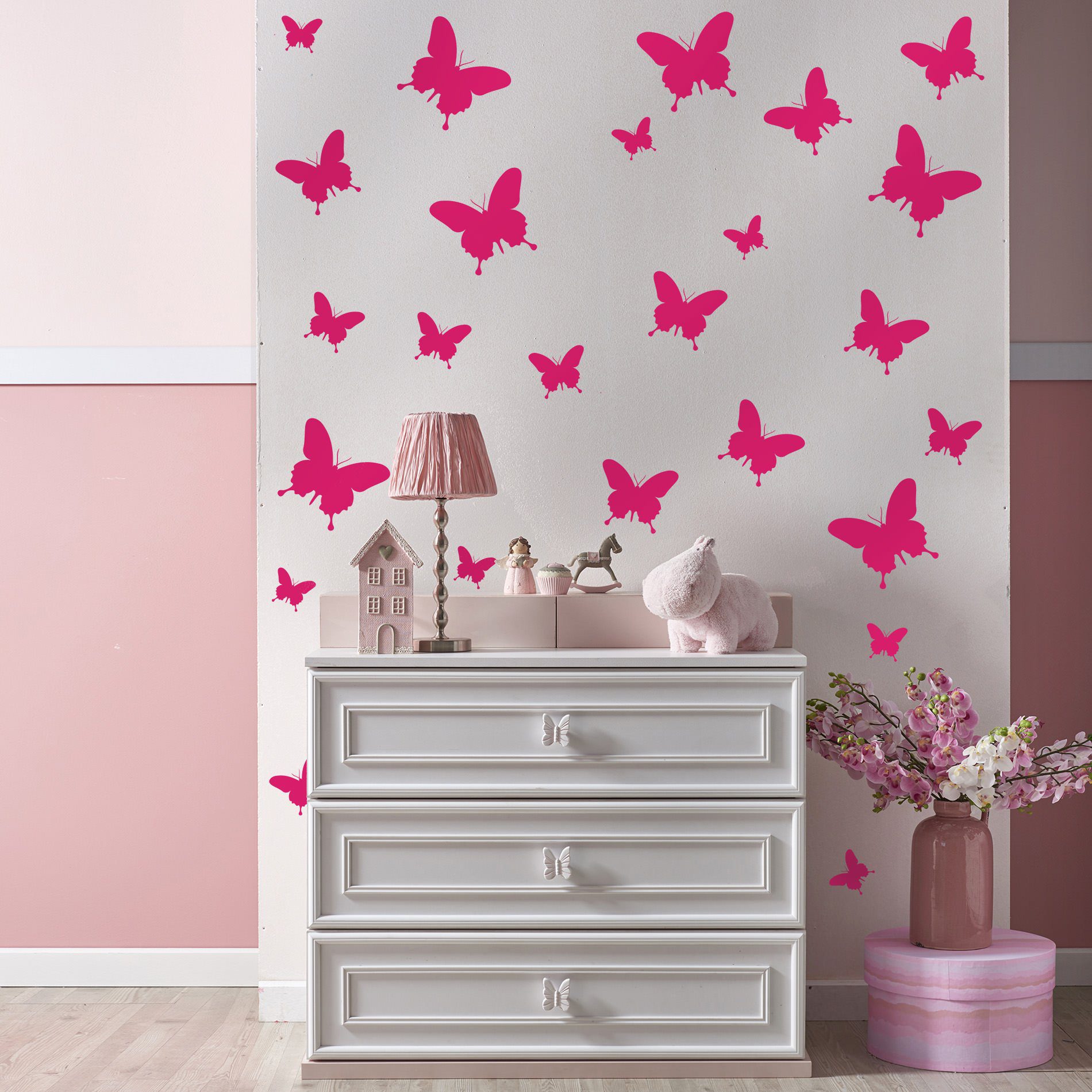 Adesivo de Parede Borboletas para Decoração de Quarto 25un