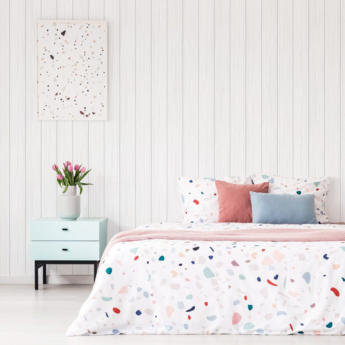 Papel de Parede Madeira Branca rolo 57x270cm