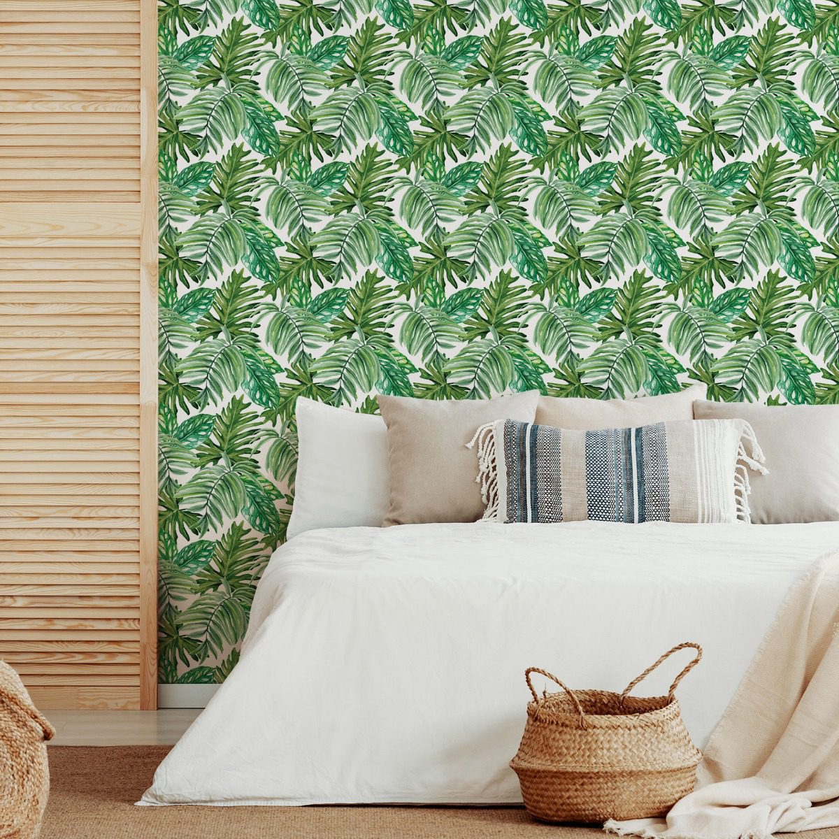 Papel de Parede Folhagem Verde