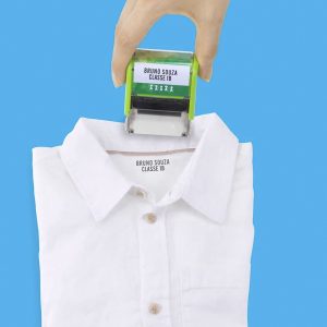 Carimbo personalizado para roupas e uniformes