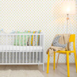 Papel de Parede Bolinhas Poa Amarelo 57x270cm