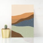 Placa Decorativa Abstrata Areia 20x30cm