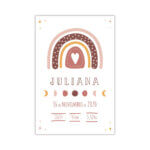 Placa Decorativa Arco Íris Nome Personalizado 20x30cm