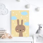 Placa Decorativa Coelho Animais Infantil 30x40cm