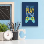 Placa Decorativa Frase Gamer Geek 2 30x40cm