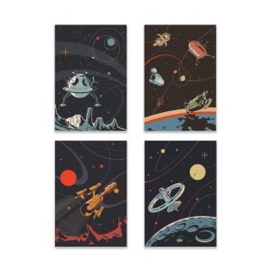 Telescope,Next,To,Blue,Mattress,With,Cushions,In,Kid's,Bedroom