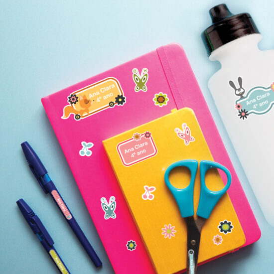 Etiquetas Escolares Personalizadas Animais Silvestres Mochila