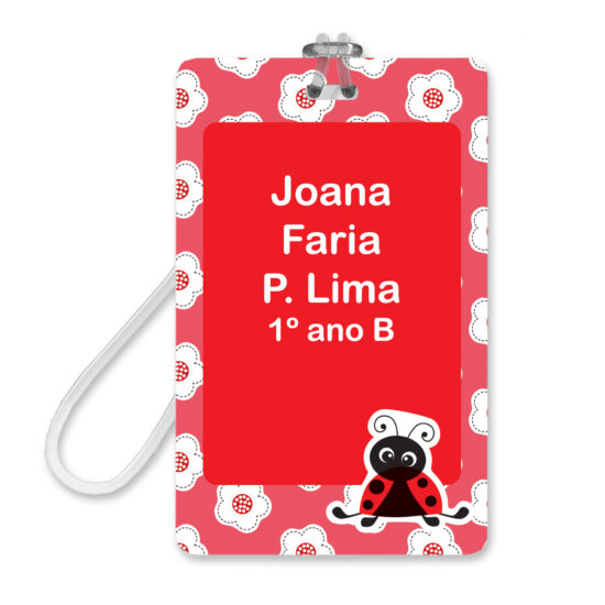 Etiquetas Escolares Joaninha Personalizadas Tag Mochila Etiquetas Escolares Joaninha Personalizadas Tag Mochila