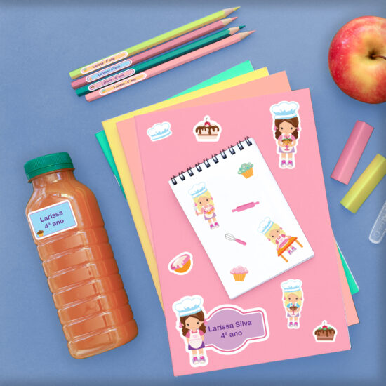 Adesivos para Cadernos Escolares
