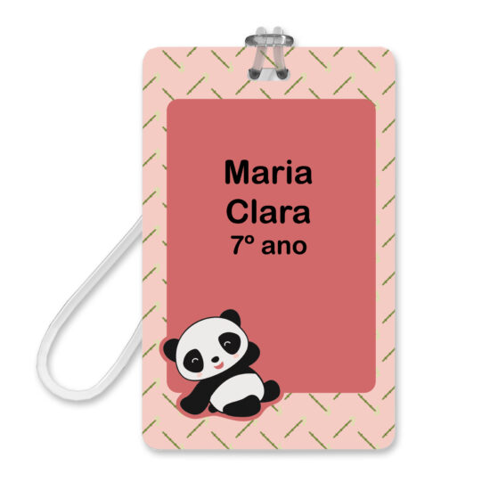 Etiquetas Escolares Panda Personalizadas 2 Tags Mochila