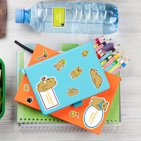 Etiquetas Cadernos Escolares