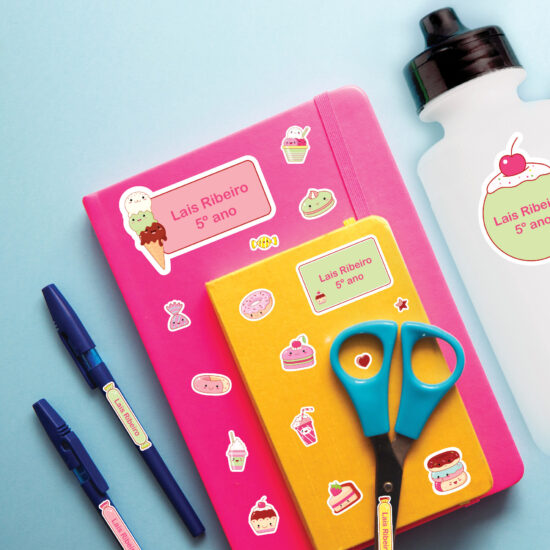 Etiqueta Escolar Personalizada Meninas Docinhos Kit Jumbo