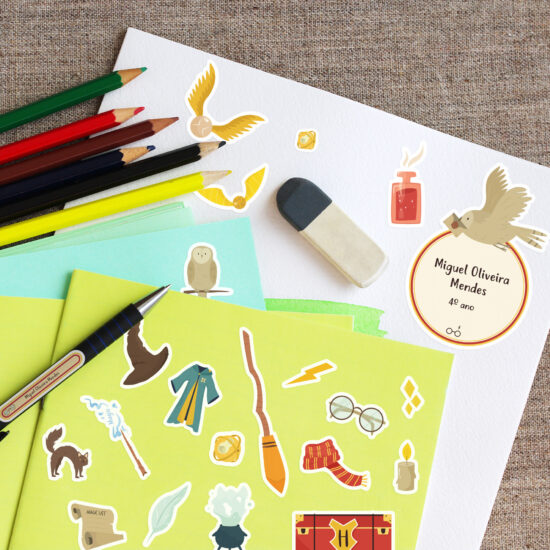 Etiquetas Escolares Bruxinho Harry Personalizadas Kit Jumbo Etiquetas Escolares Bruxinho Harry Personalizadas Kit Jumbo