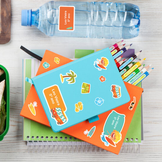 Etiquetas Cadernos Escolares