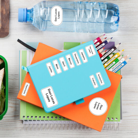 Etiquetas Escolares Personalizadas Brancas Kit Jumbo