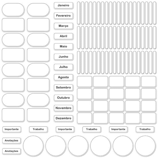 Etiquetas para material escolar