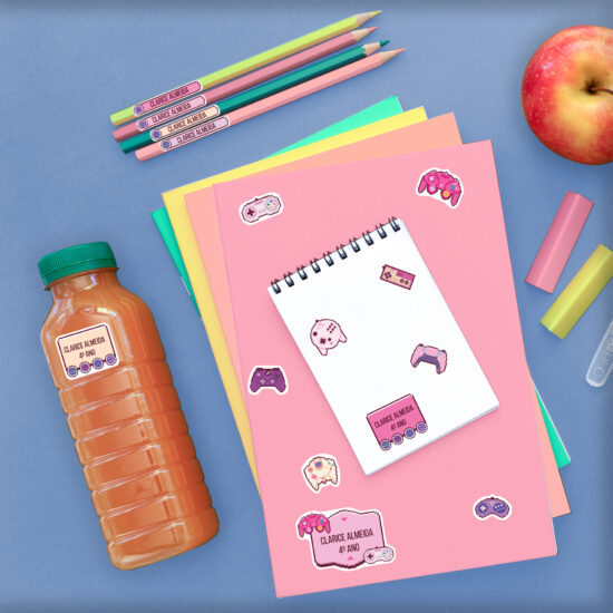 Adesivos para Cadernos Escolares