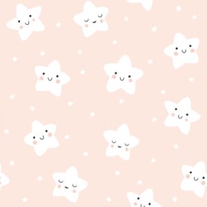 Papel de Parede Infantil Estrelinhas Rose