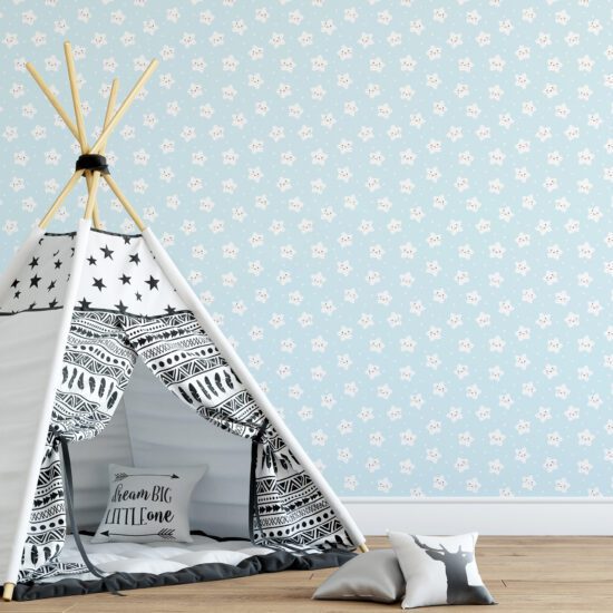 Papel de Parede Azul Claro