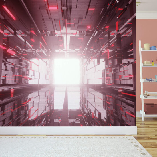 Papel de Parede Gamer Scifi Painel 3D Video Game 4 rolos 6m²