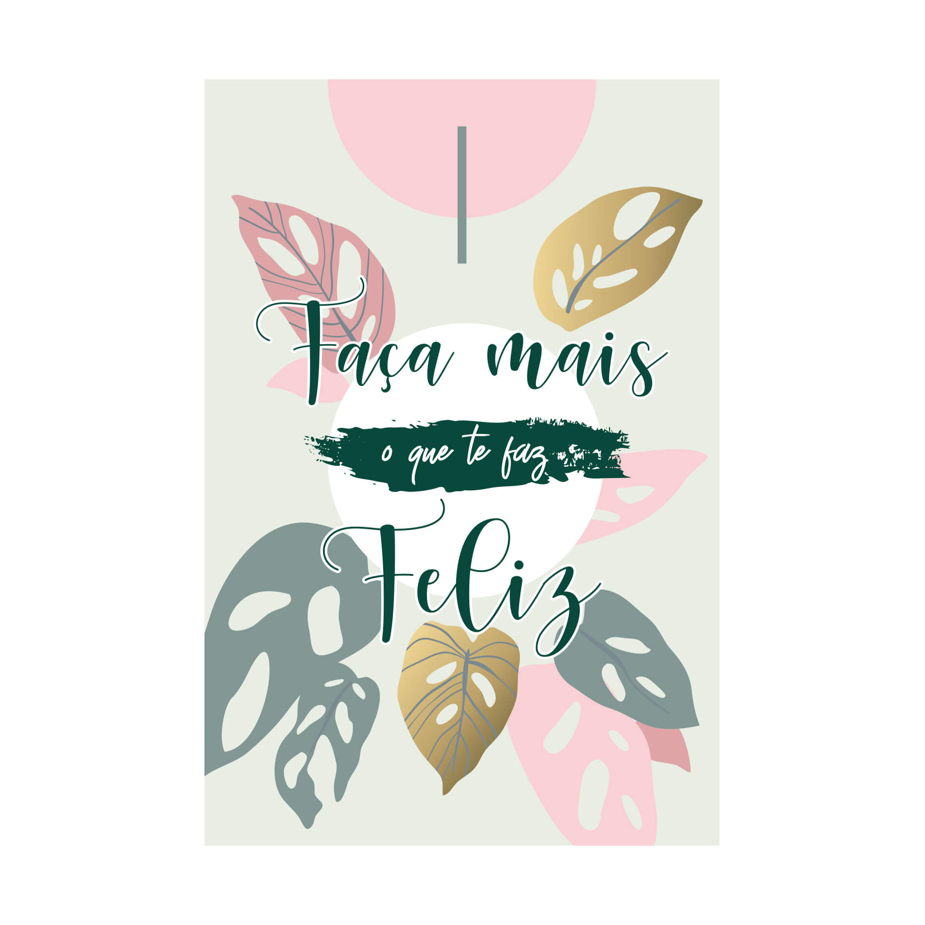 Imagem da placa decorativa retangular com frase motivacional, mostrando detalhes do produto e dimensões 40x60cm.